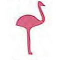 Mylar Shapes Flamingo (2")